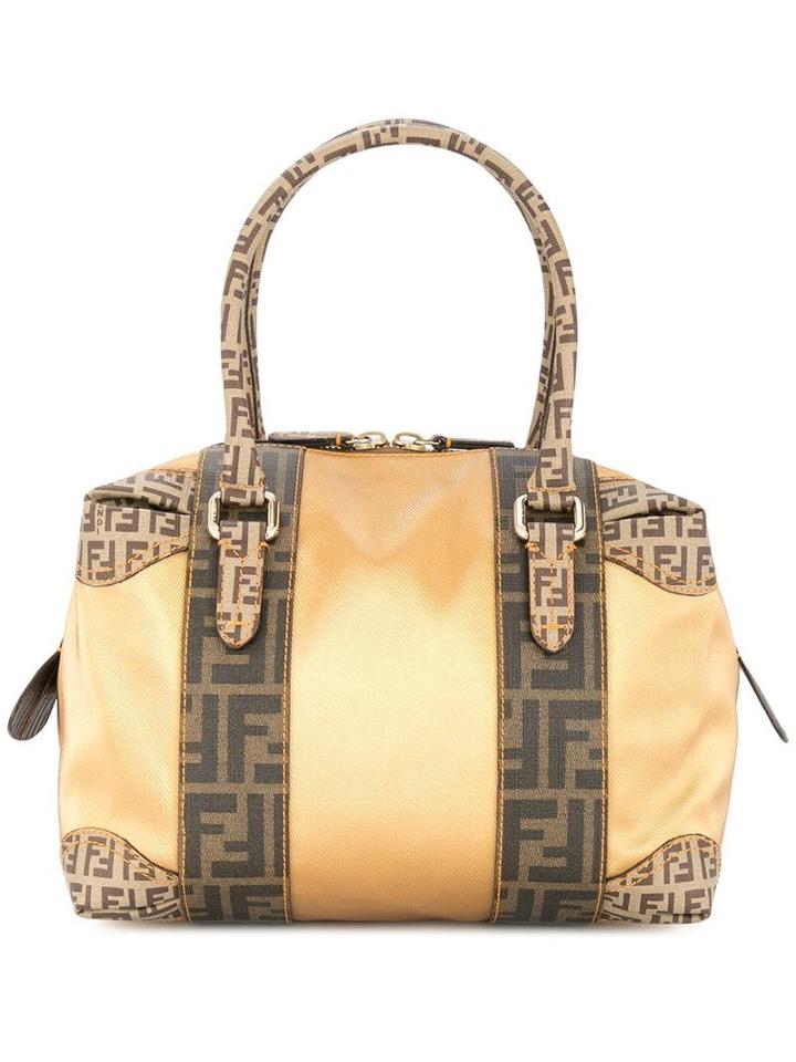 Fendi Pre-owned Zucca Trim Handbag - Metallic