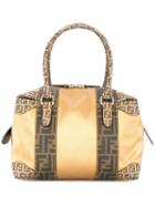 Fendi Pre-owned Zucca Trim Handbag - Metallic
