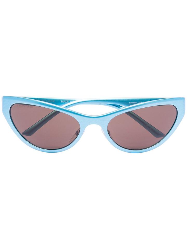 Balenciaga Eyewear Bal Cateyes Sung Blu Brwn - Blue