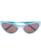 Balenciaga Eyewear Bal Cateyes Sung Blu Brwn - Blue