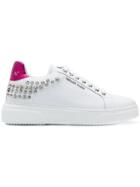 Philipp Plein Studded Lace-up Sneakers - White
