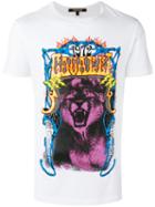 Roberto Cavalli Tiger T-shirt, Men's, Size: Large, White, Cotton