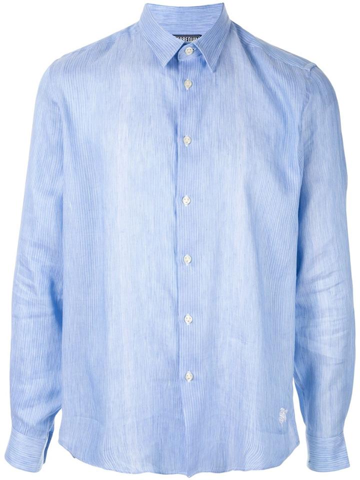 Vilebrequin Striped Pointed Collar Shirt - Blue