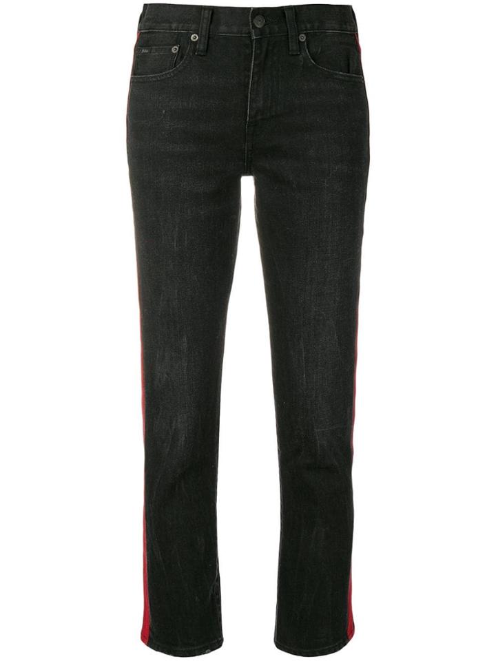 Polo Ralph Lauren Contrast Stripe Slim Jeans - Black