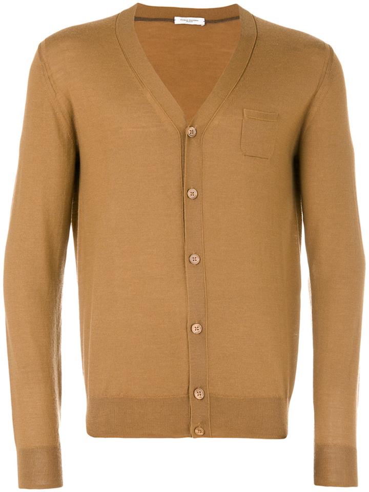 Paolo Pecora V-neck Cardigan - Brown