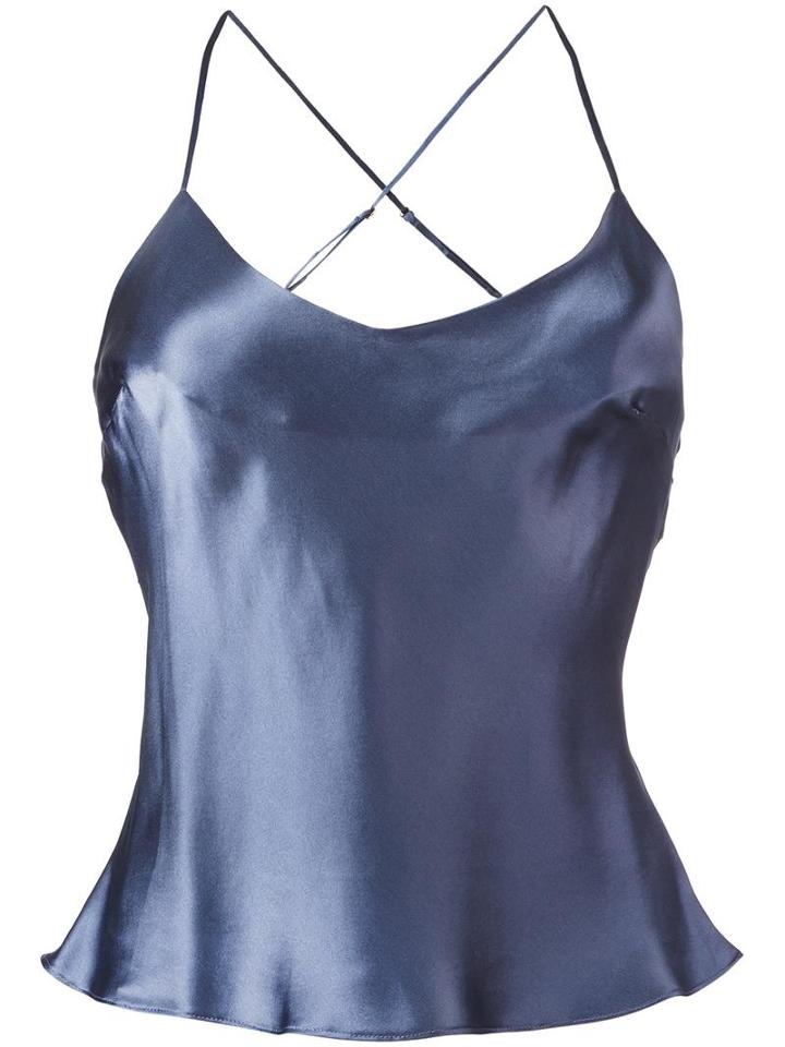 Gilda & Pearl 'hour Before Dawn' Camisole, Women's, Size: Large, Blue, Silk/nylon/polyethylene/rayon