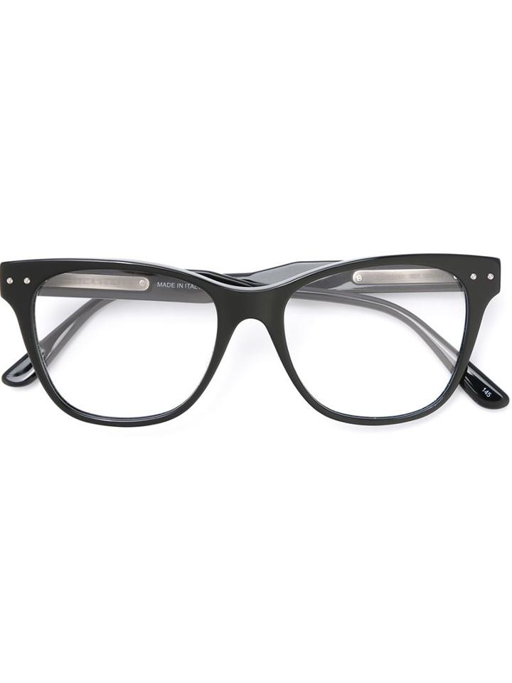 Bottega Veneta Square Frame Glasses, Black, Acetate/rubber