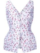 Altuzarra - Sleeveless Peplum Blouse - Women - Silk/polyamide/polyester/acetate - 36, Pink/purple, Silk/polyamide/polyester/acetate