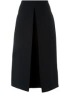Mcq Alexander Mcqueen Inverted Pleat Midi Skirt, Women's, Size: 44, Black, Polyester