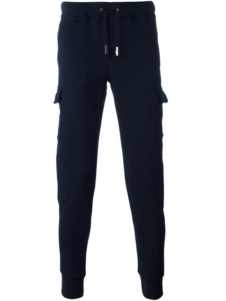 Eleventy Side Pocket Sweatpants, Men's, Size: Large, Blue, Cotton