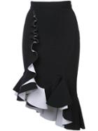 Givenchy - Ruffle Skirt - Women - Polyamide/spandex/elastane/viscose - 38, Black, Polyamide/spandex/elastane/viscose