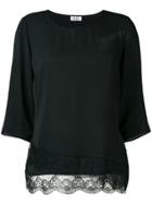 Liu Jo Lace Trim Top - Black