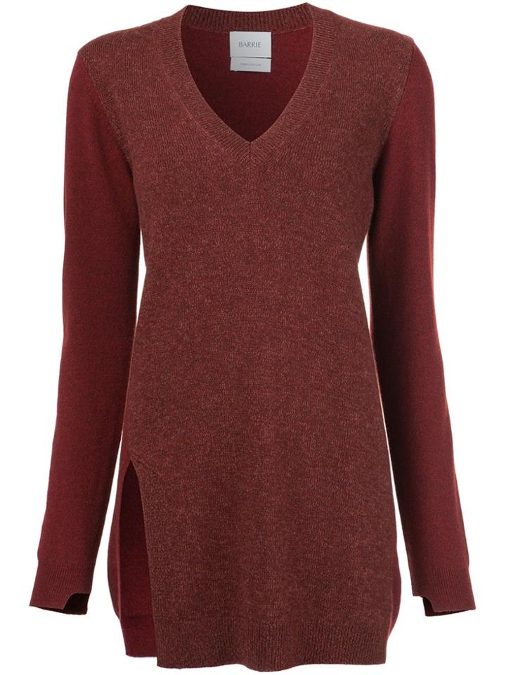 Barrie Cashmere V-neck Jumper - Red