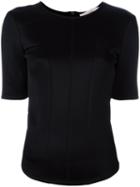 A.f.vandevorst Stitch Detail T-shirt, Women's, Size: 38, Black, Viscose/polyamide