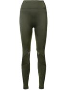 Alala Mesh Detail Seamless Leggings, Women's, Size: Large, Green, Nylon/spandex/elastane