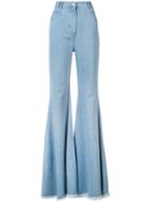 Balmain High Rise Flared Jeans - Blue