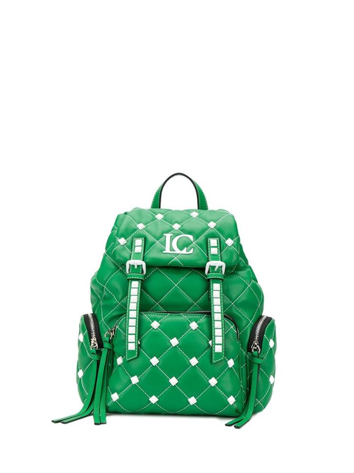 La Carrie Logo Quilted Backpack - Green