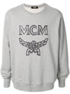 Mcm Logo Print Sweatshirt - Grey