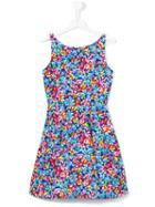 Polo Ralph Lauren - Floral Print Flared Dress - Kids - Cotton - 14 Yrs, Blue