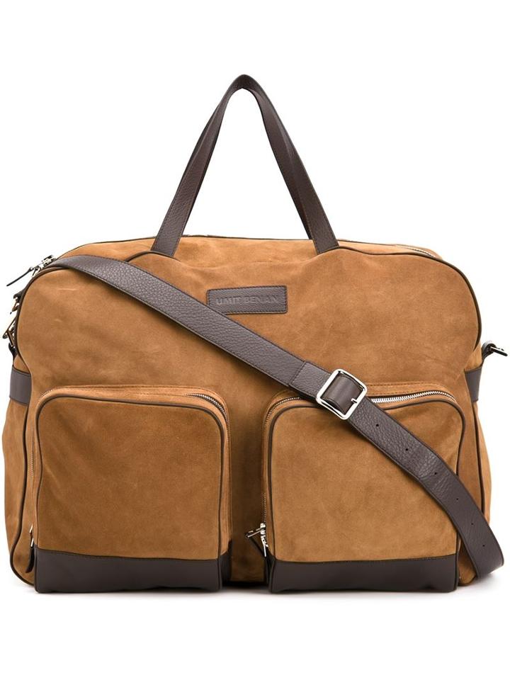 Umit Benan Large Holdall Bag, Brown, Calf Suede