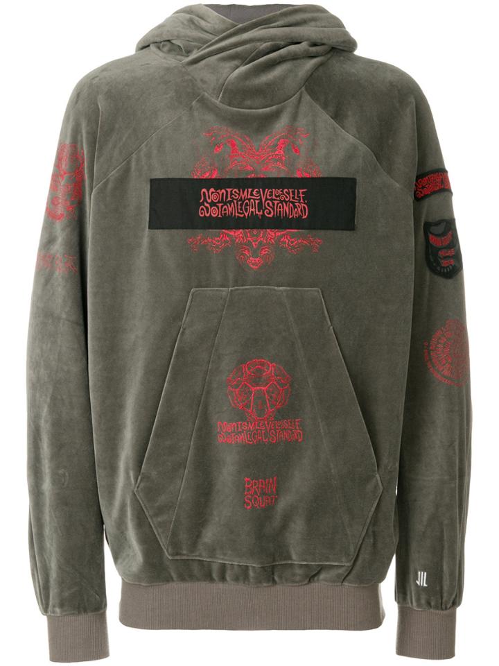 Nil0s Graphic Patch Hoodie - Green