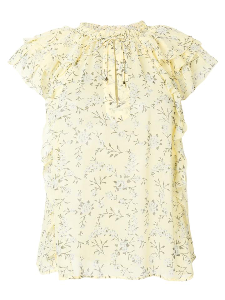 Ulla Johnson Floral Print Blouse - Yellow & Orange