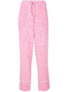 Marni Floral Drawstring Flared Trousers - Pink