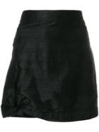 Giorgio Armani Pre-owned Side Tie Mini Skirt - Black