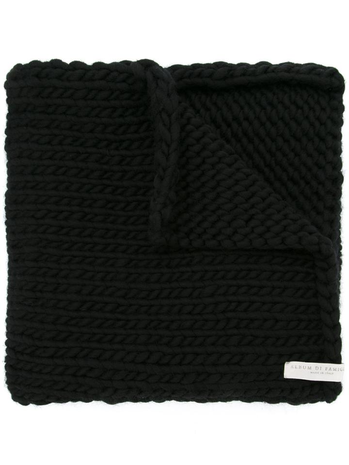 Album Di Famiglia Knitted Scarf - Black