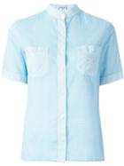 Céline Vintage Gingham Check Shirt, Women's, Size: 40, Blue