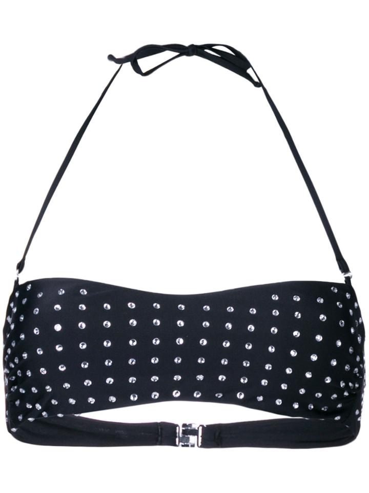 Moschino Embellished Bikini Top - Black
