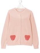 Stella Mccartney Kids Teen Shell Embroidered Knit Cardigan - Pink &