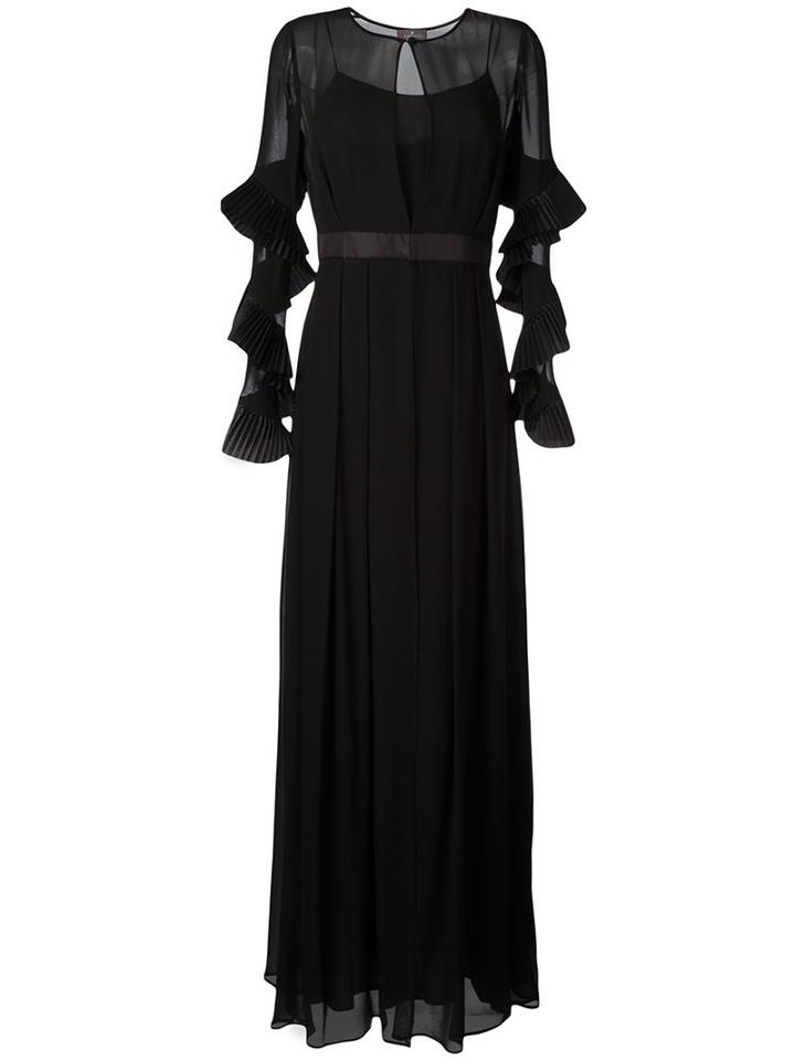 Capucci Ruffled Sleeve Maxi Dress