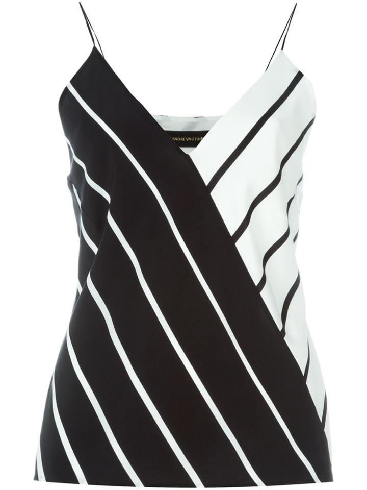 Alexandre Vauthier Graphic Print Cami - Black