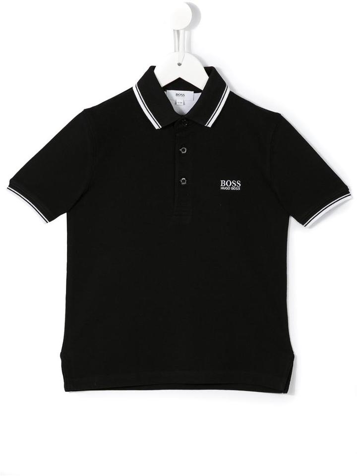 Boss Kids Embroidered Logo Polo Shirt, Boy's, Size: 10 Yrs, Black