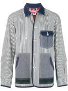 Junya Watanabe Man X Levi's Striped Denim Jacket - White
