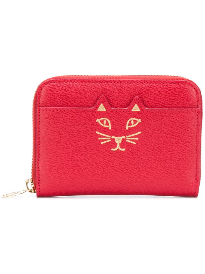 Charlotte Olympia Feline Zipped Wallet - Red