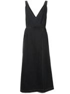 Le Ciel Bleu V-neck Wrap Dress - Black