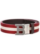 Bally - B-buckled Belt - Men - Cotton/leather - 100, Red, Cotton/leather