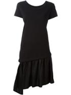 Y's Asymmetric Dress, Women's, Size: 2, Black, Cotton/cupro