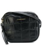 Alexander Mcqueen - Croc Effect Crossbody Bag - Women - Calf Leather - One Size, Black, Calf Leather