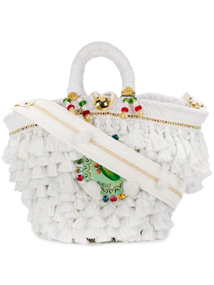 Sikuly Coffa Woven Tote - White
