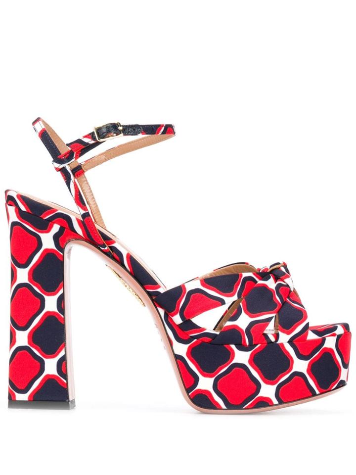 Aquazzura Baba Plateau Sandals - Red