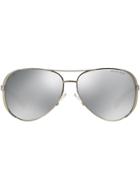 Michael Kors Mirrored Aviator Sunglasses - Silver