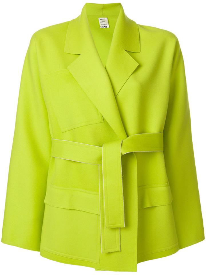 Maison Rabih Kayrouz Belted Short Coat - Green