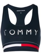 Tommy Hilfiger Logo Cropped Top - Blue