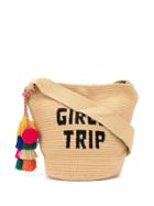Soraya Hennessy Girls Trip Mochila Woven Bucket Bag - Brown
