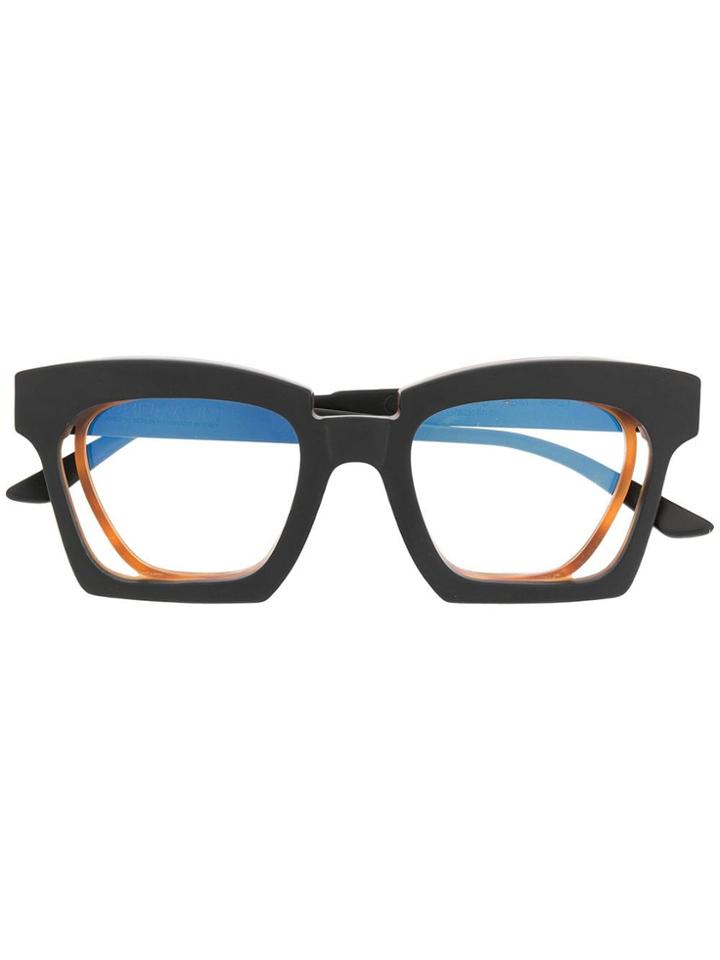 Kuboraum Oversized Square Glasses - Black
