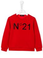 No21 Kids Logo Sweatshirt, Boy's, Size: 6 Yrs, Red