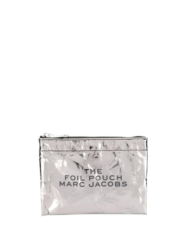 Marc Jacobs Foil Flat Pouch - Silver